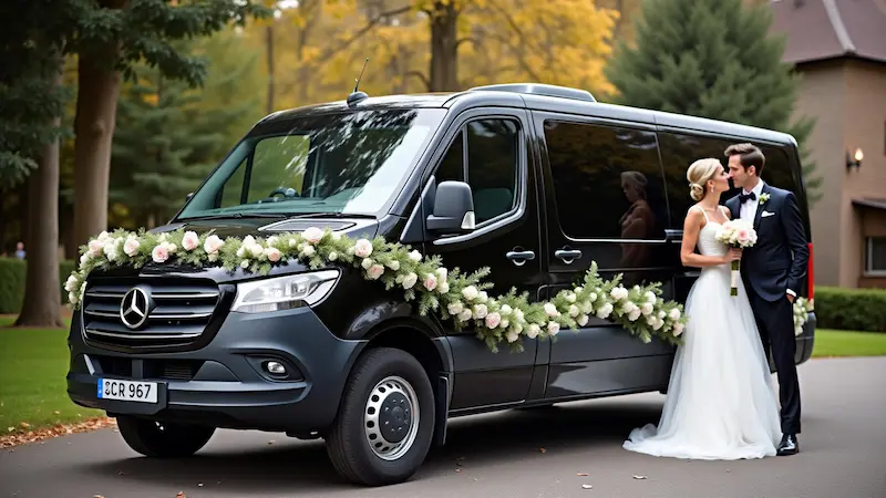 Düğün organizasyonu için özel şoförlü Mercedes Vito